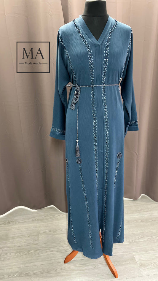 Abaya Dubai azul