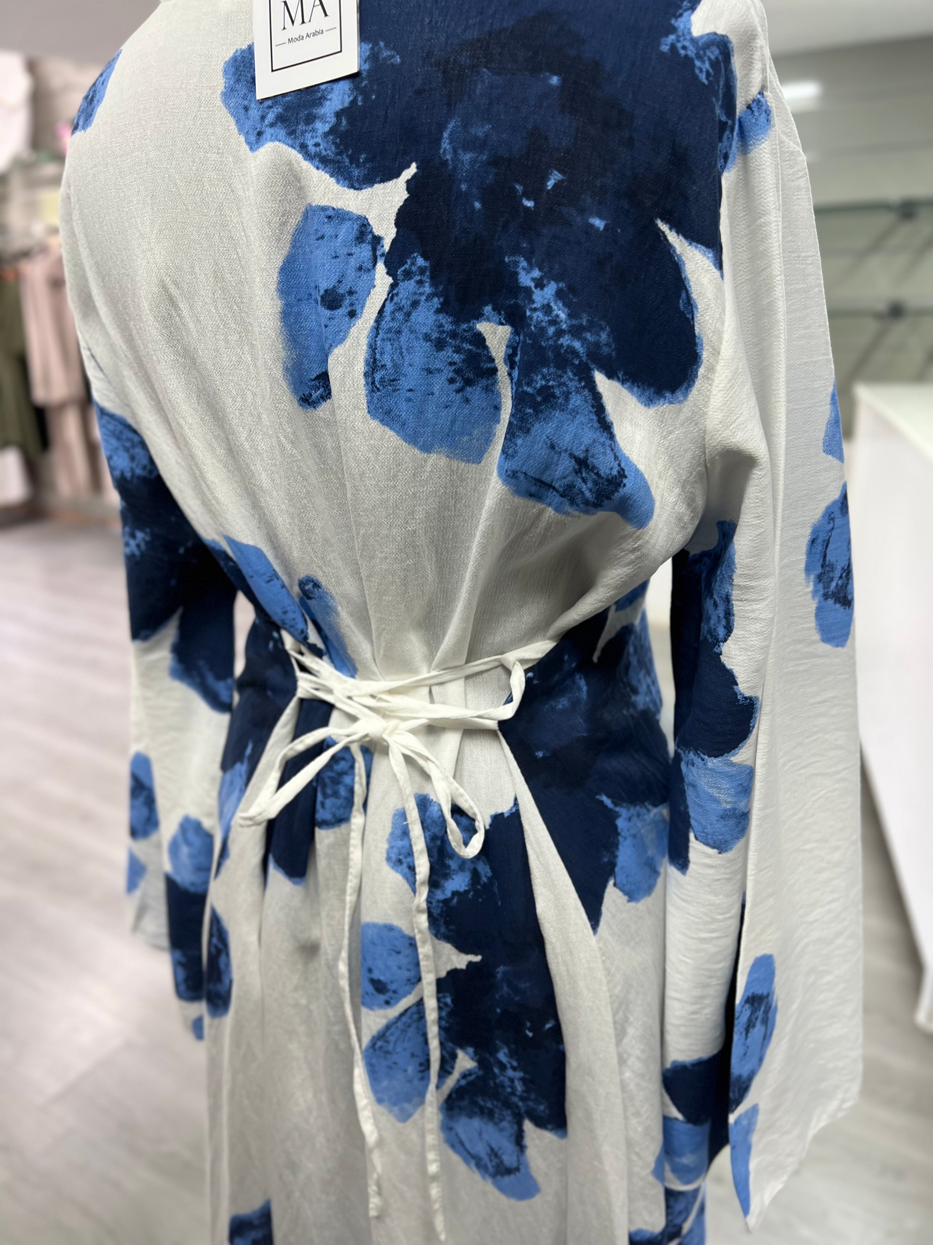 Vestido cruzado azul