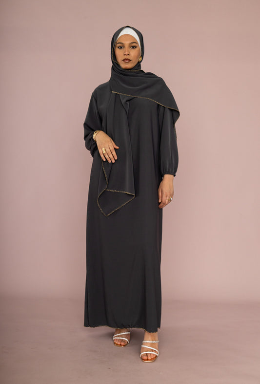 Abaya con Hijab negra