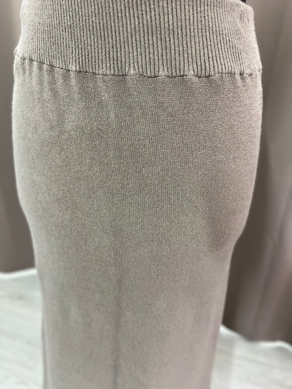 Falda de punto Taupe