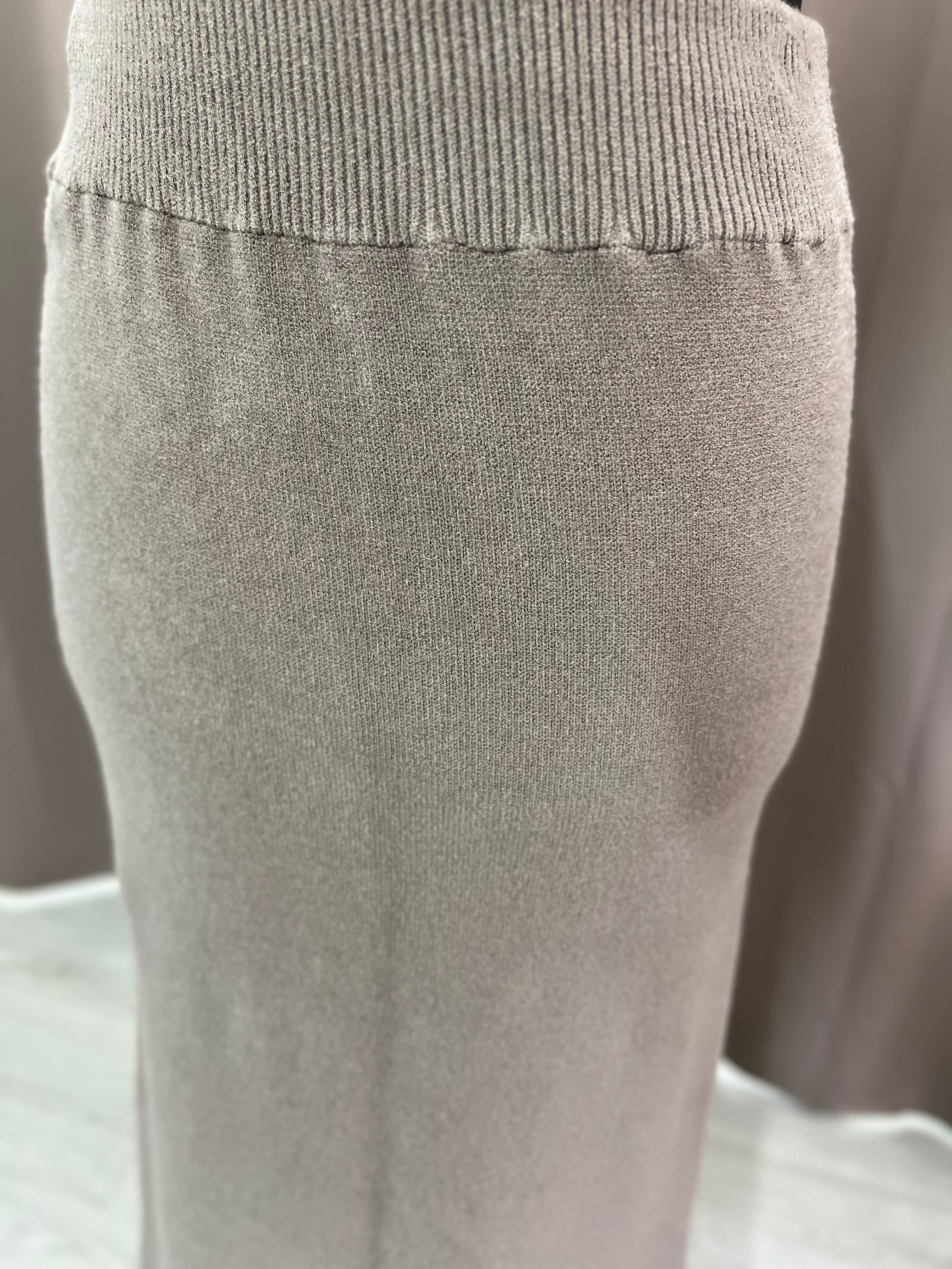 Falda de punto Taupe