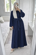 Abaya con kimono azul marino