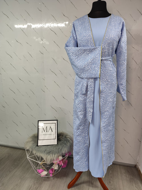 Abaya con kimono azul