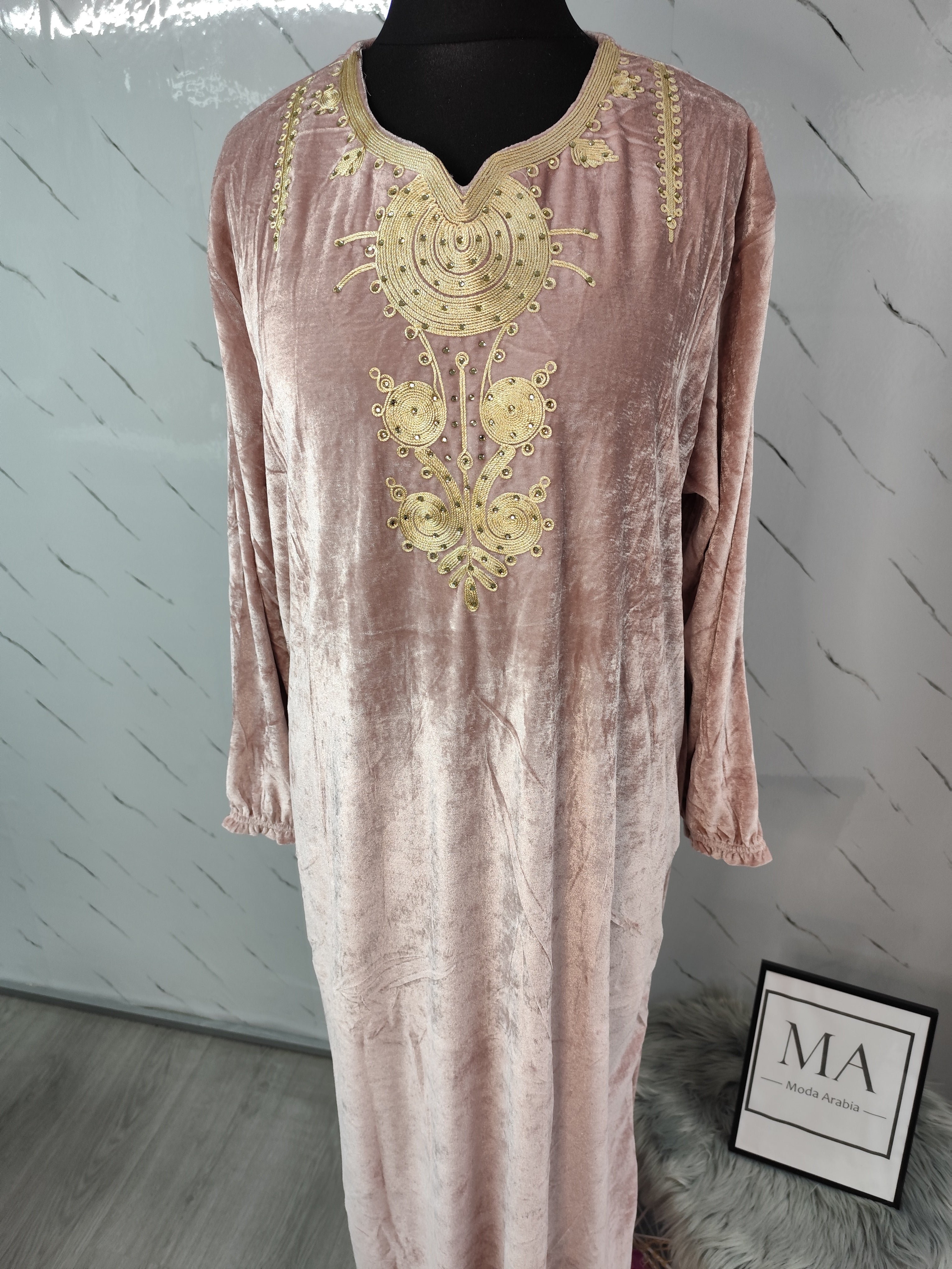 Kandora terciopelo rosa