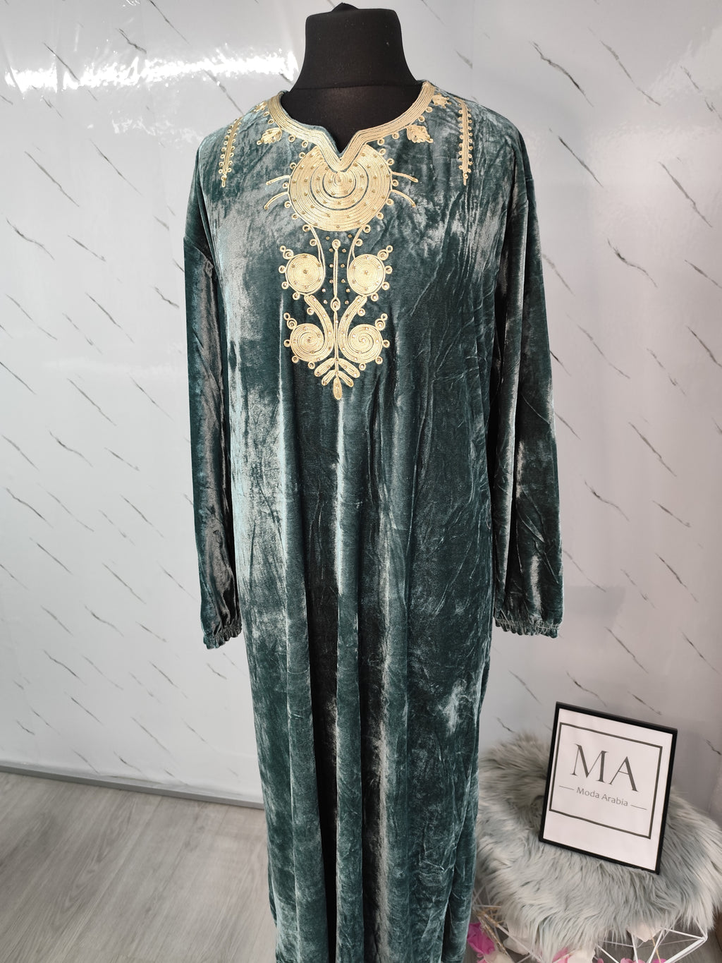 Kandora terciopelo verde