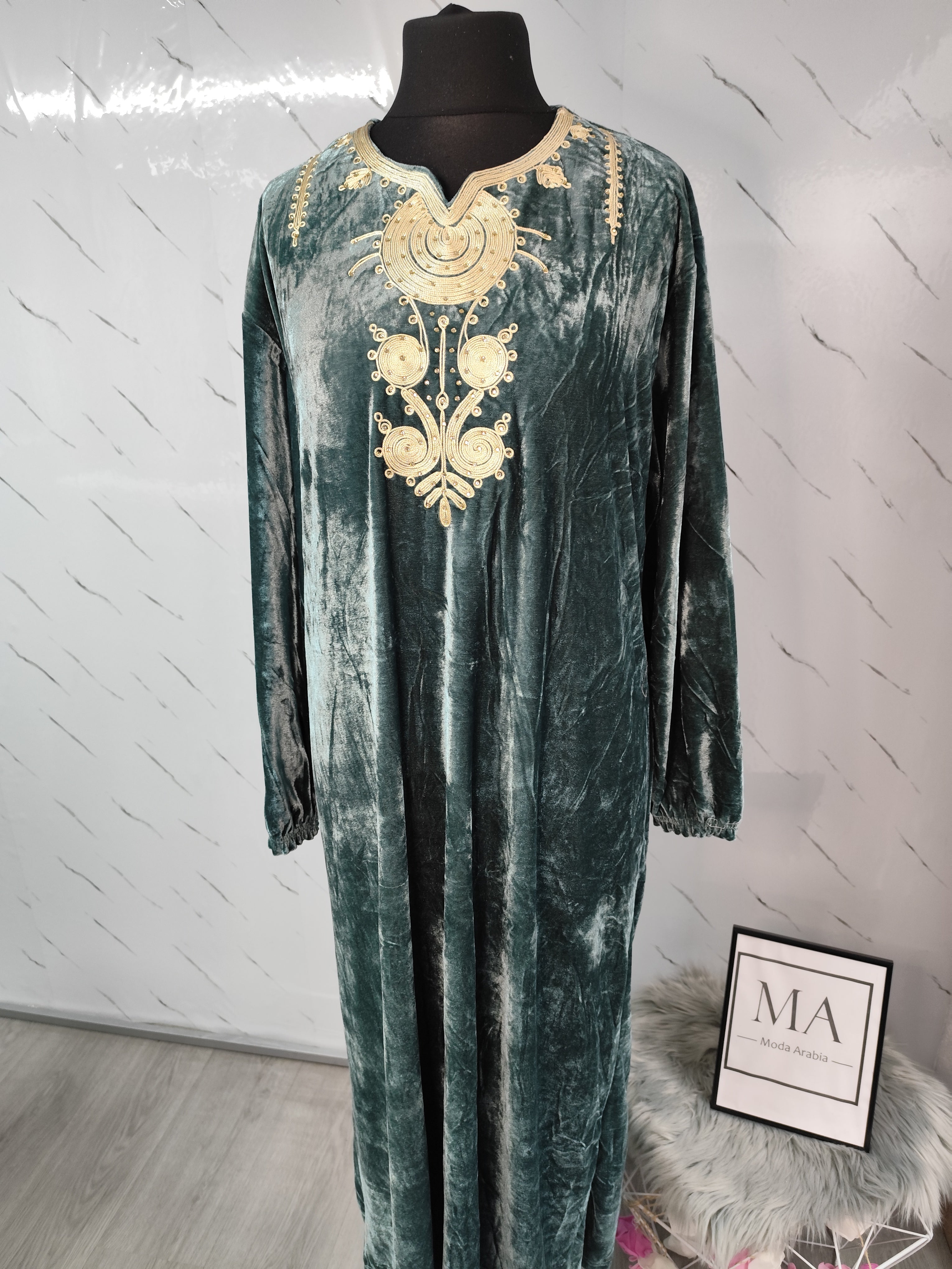 Kandora terciopelo verde