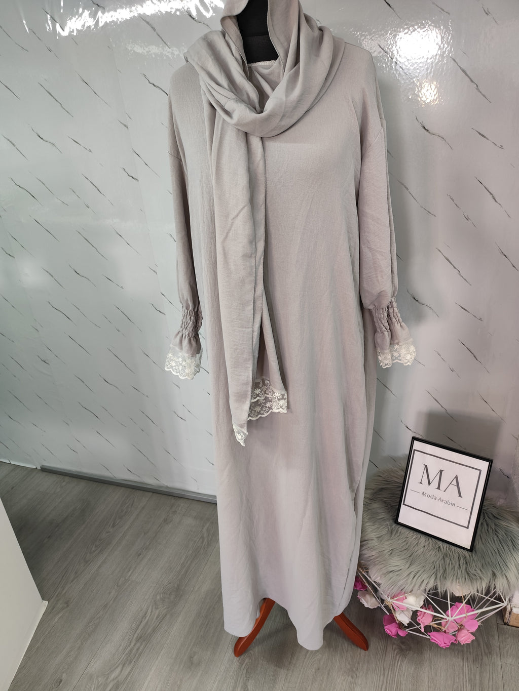 Abaya salat Gris