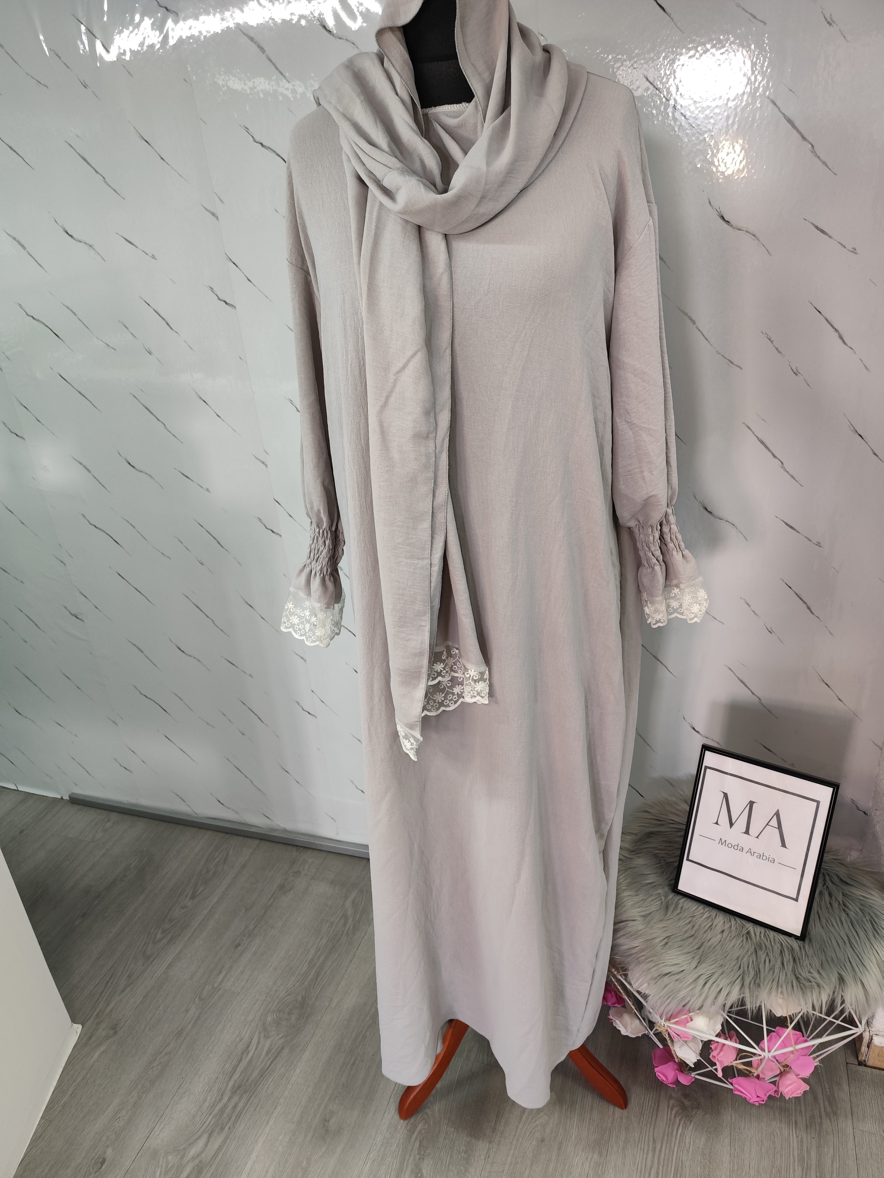 Abaya salat Gris