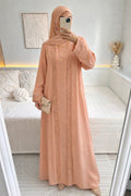 Abaya con kimono Salmon