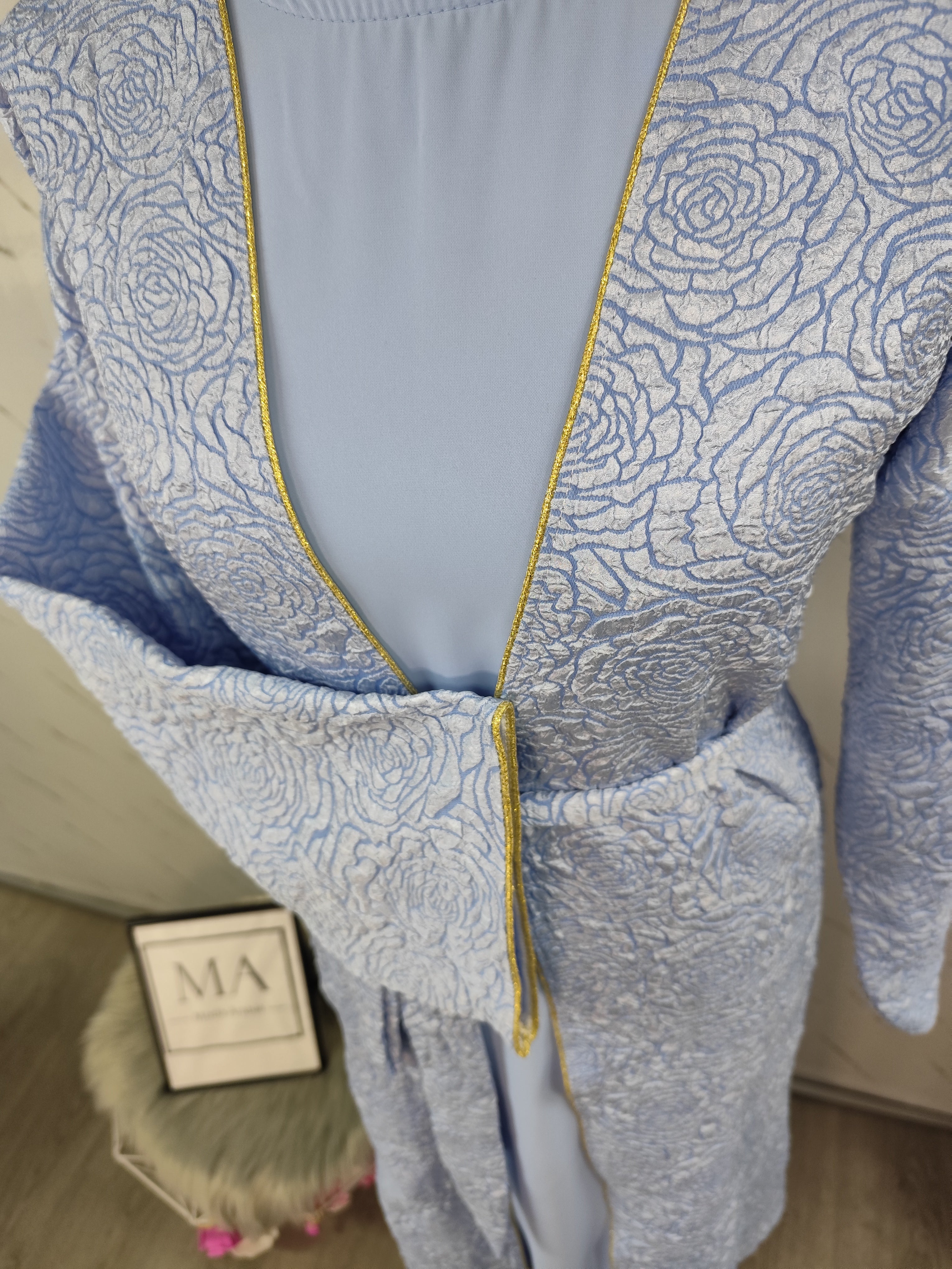 Abaya con kimono azul