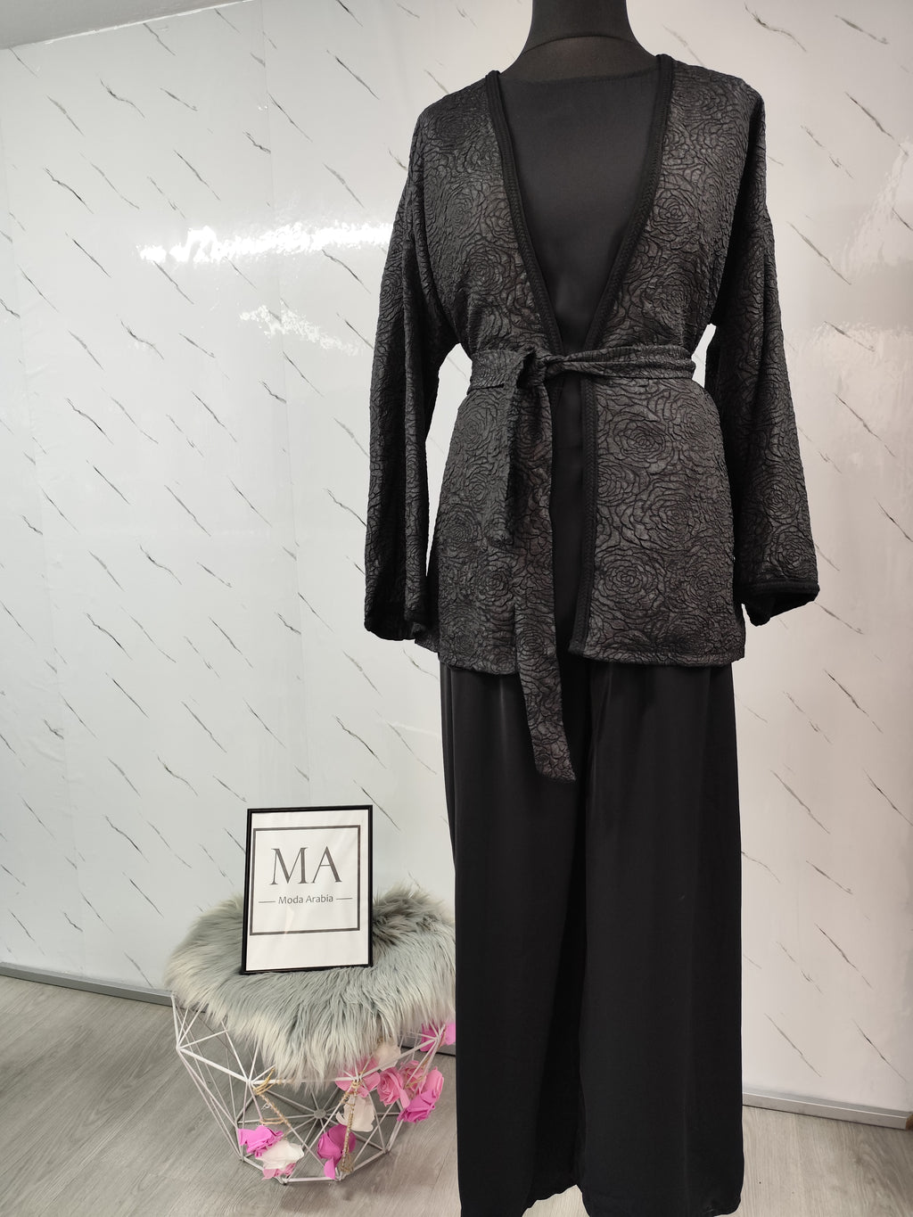 Conjunto bordado negro