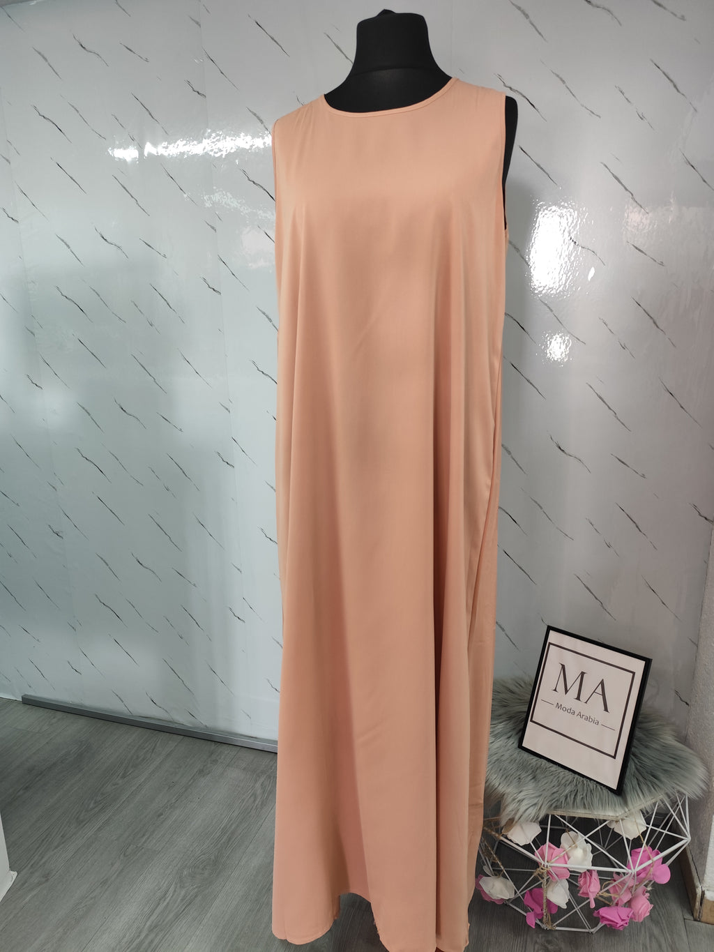 Abaya con kimono Salmon