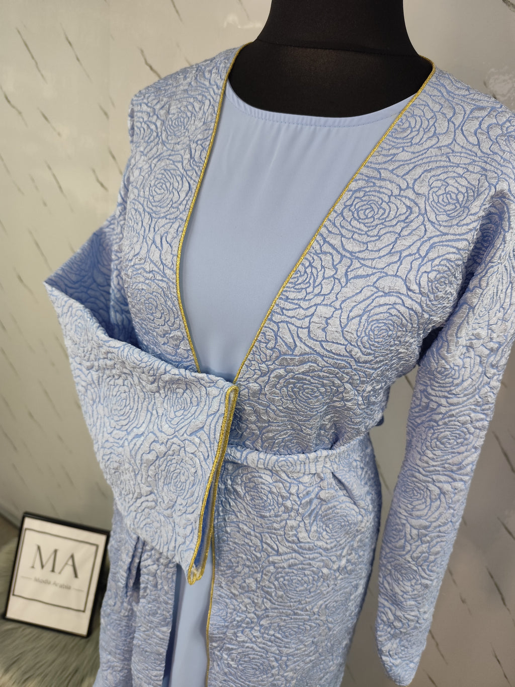 Abaya con kimono azul