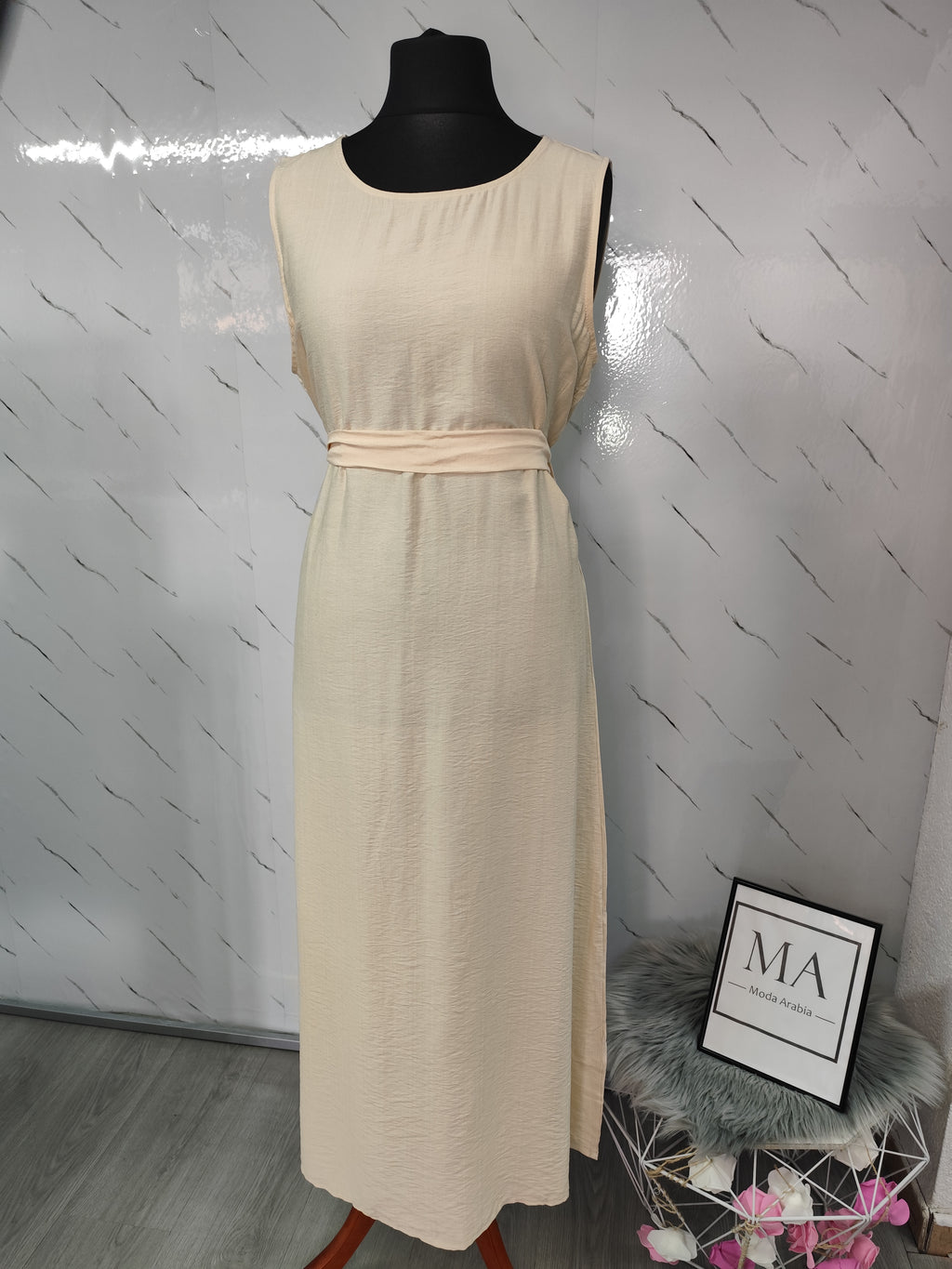 Kimono y abaya Beige