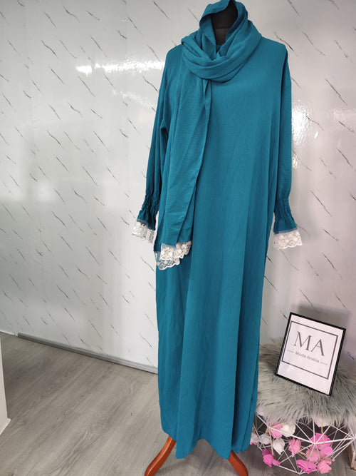 Abaya salat Azulverdoso