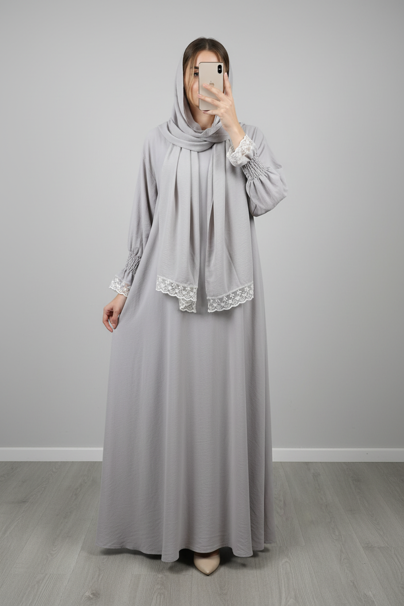 Abaya salat Gris
