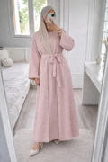 Abaya con kimono rosa