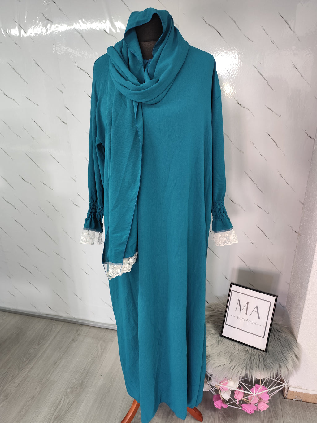 Abaya salat Azulverdoso