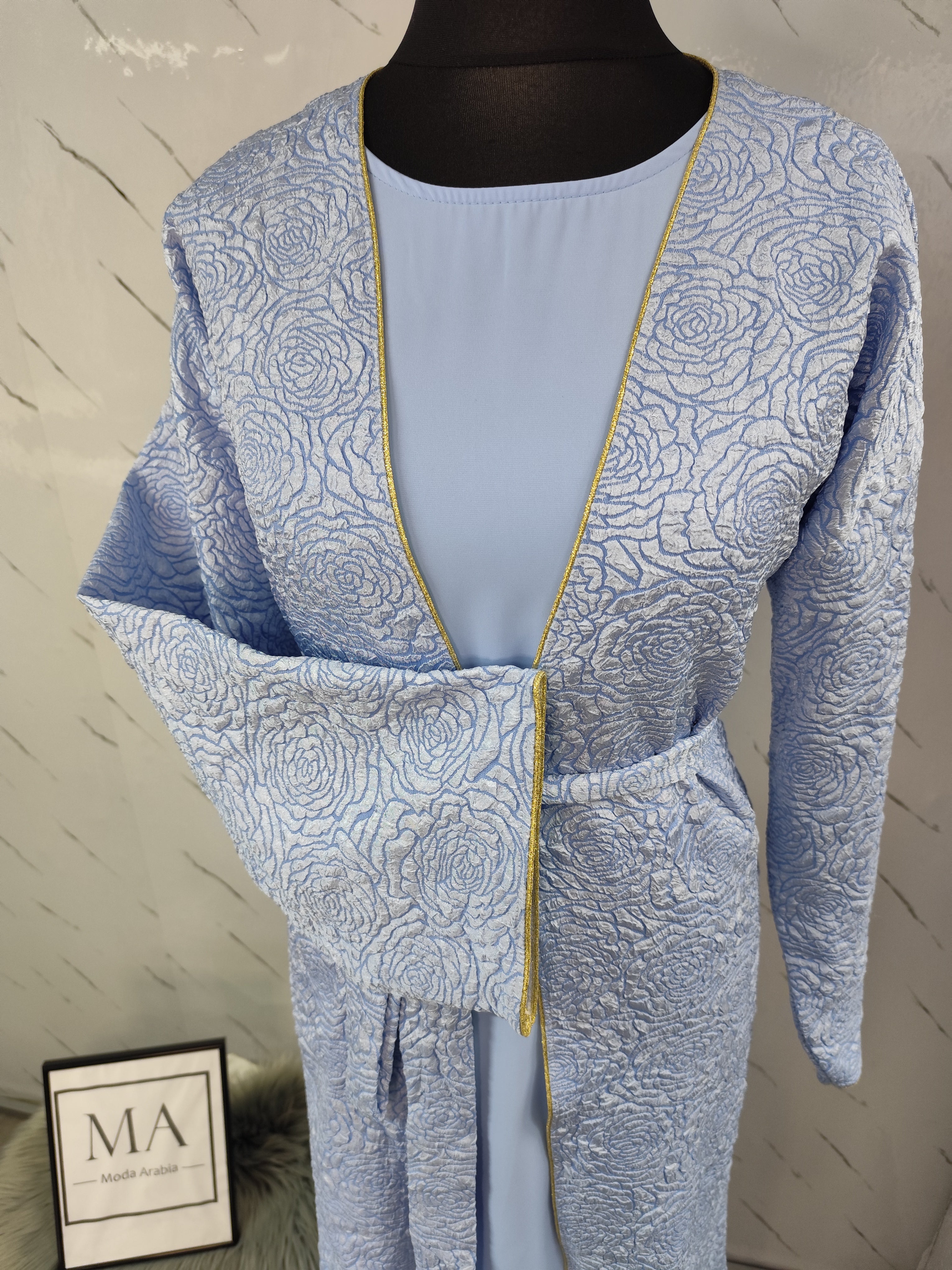 Abaya con kimono azul